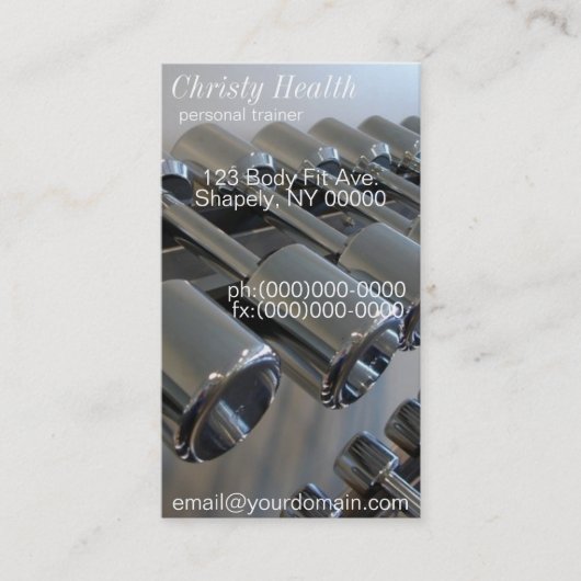 パーソナルトレーナーの名刺 名刺 (正面)