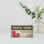 パーソナルトレーナーの名刺 名刺 (スタンド正面)