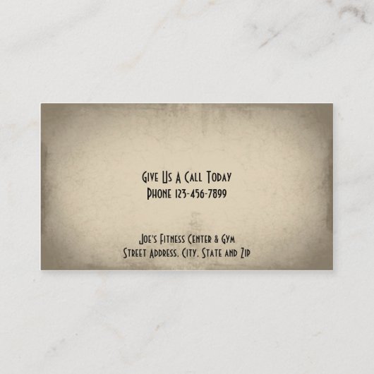 パーソナルトレーナーの名刺 名刺 (裏面)