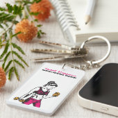 パーソナルトレーナーの女性の重量挙げ選手Keychain キーホルダー (正面右)