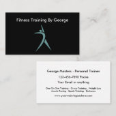 パーソナルトレーナーの専門のデザイン 名刺 (正面/裏面)