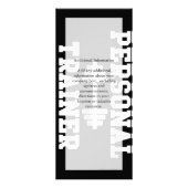 パーソナルトレーナーの白黒Dumbellの訓練 ラックカード (裏面)