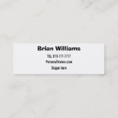 パーソナルトレーナーの細い名刺 スキニー名刺 (裏面)