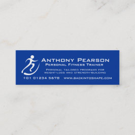 パーソナルトレーナーの青いプロモーションの名刺 スキニー名刺