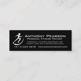 パーソナルトレーナーの黒いプロモーションの名刺 スキニー名刺