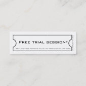 パーソナルトレーナーの黒いプロモーションの名刺 スキニー名刺 (裏面)