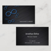 パーソナルトレーナーの黒い名刺 名刺 (正面/裏面)