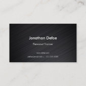 パーソナルトレーナーの黒い名刺 名刺 (裏面)