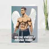 パーソナルトレーナーまたはコーチジム誕生日 カード (正面)