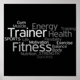 パーソナルトレーナーまたはフィットネスセンターポスター ポスター