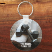 パーソナルトレーナーまたはフィットネスダンベルタオル&ウォーター キーホルダー (裏面)