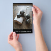 パーソナルトレーナーまたはフィットネスダンベルタオル&ウォーター チラシ (ハンドル)