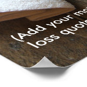 パーソナルトレーナーまたはフィットネスダンベルタオル&ウォーター ポスター (角)