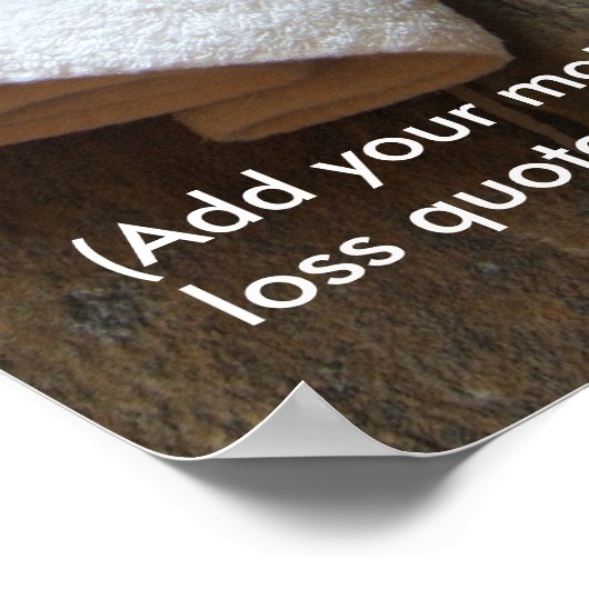 パーソナルトレーナーまたはフィットネスダンベルタオル&ウォーター ポスター (角)