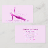 パーソナルトレーナーウェルネスフィットネスソーシャルメディア 名刺 (正面/裏面)