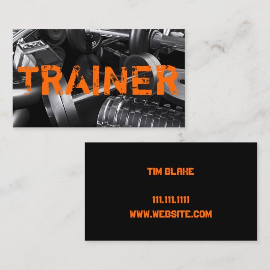 パーソナルトレーナーエクササイズジムフィットネス事業 名刺 (正面/裏面)