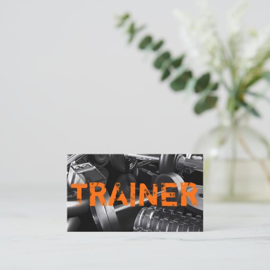 パーソナルトレーナーエクササイズジムフィットネス事業 名刺 (スタンド正面)