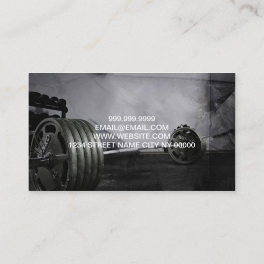 パーソナルトレーナーエクササイズジムフィットネス事業 名刺 (裏面)