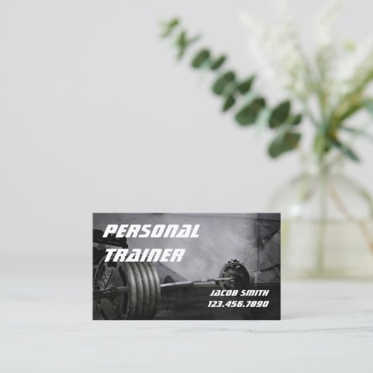 パーソナルトレーナーエクササイズジムフィットネス事業 名刺 (スタンド正面)