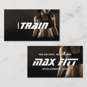 パーソナルトレーナーエクササイズジムフィットネス事業 名刺 (正面/裏面)