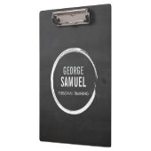 パーソナルトレーナーキューストンチョークスケッチロゴ クリップボード (左)