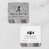 パーソナルトレーナーグランジ金属トリムアポイントメント 予約カード (正面/裏面)