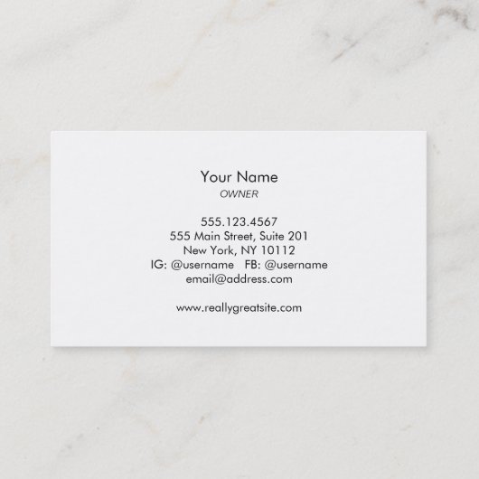 パーソナルトレーナーケトルベルフィットネス 名刺 (裏面)