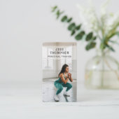 パーソナルトレーナーシンプルフィットネス写真QRコード 名刺 (スタンド正面)