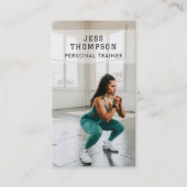 パーソナルトレーナーシンプルフィットネス写真QRコード 名刺 (正面)