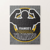 パーソナルトレーナージムパワートレーニングフィットネスカスタム ジグソーパズル (縦)