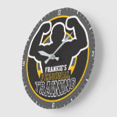 パーソナルトレーナージムパワートレーニングフィットネスカスタム ラージ壁時計 (傾斜)