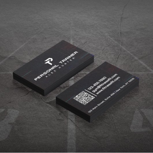 パーソナルトレーナージムパーソナライズされたフィットネス（2面） 名刺