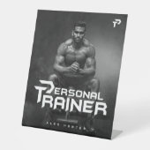 パーソナルトレーナージムフィットネス パーソナライズされた 台座サイン (正面)