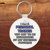 パーソナルトレーナージョーク…優れた体格 キーホルダー (正面)
