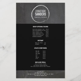 パーソナルトレーナースケッチロゴフライヤー チラシ