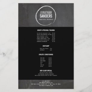 パーソナルトレーナースケッチロゴフライヤー チラシ