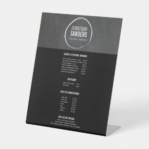 パーソナルトレーナースケッチロゴ 台座サイン