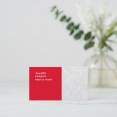 パーソナルトレーナースペシャルレッドフローラダマスク 名刺 (スタンド正面)