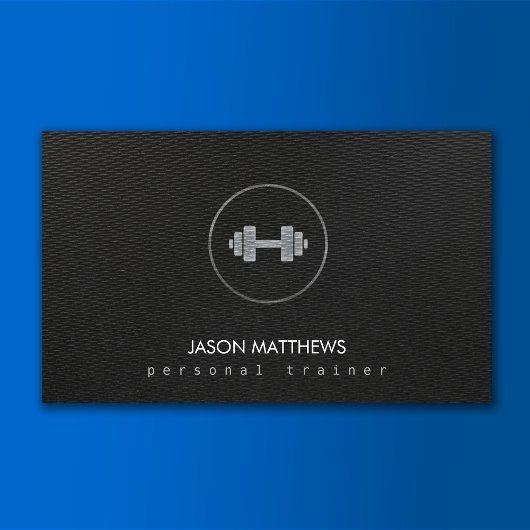 パーソナルトレーナーダンベルブラック 名刺