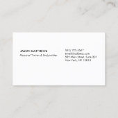 パーソナルトレーナーダンベルブラック 名刺 (裏面)