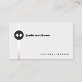 パーソナルトレーナーダンベルロゴフィットネスインストラクター 名刺 (正面)