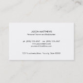 パーソナルトレーナーダンベルロゴフィットネスインストラクター 名刺 (裏面)