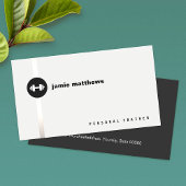 パーソナルトレーナーダンベルロゴフィットネスインストラクター 名刺