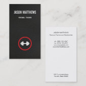 パーソナルトレーナーダンベルロゴフィットネス訓練 名刺 (正面/裏面)