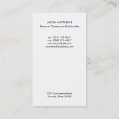 パーソナルトレーナーダンベルロゴフィットネス訓練 名刺 (裏面)