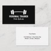 パーソナルトレーナーダンベル名刺テンプレート 名刺 (正面/裏面)