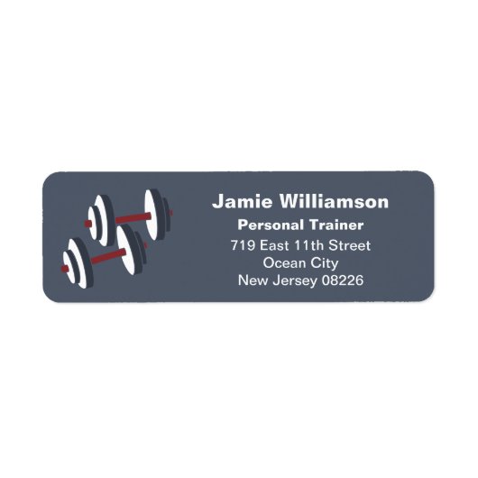 パーソナルトレーナーダンベル差出人住所 ラベル (正面)