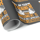 パーソナルトレーナートレーニング引用文おもしろい重量挙上 ラッピングペーパー (ロールコーナー)