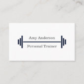 パーソナルトレーナーネイビーブルー名刺 名刺 (正面)