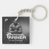 パーソナルトレーナーパーソナライズされた キーホルダー (裏面)